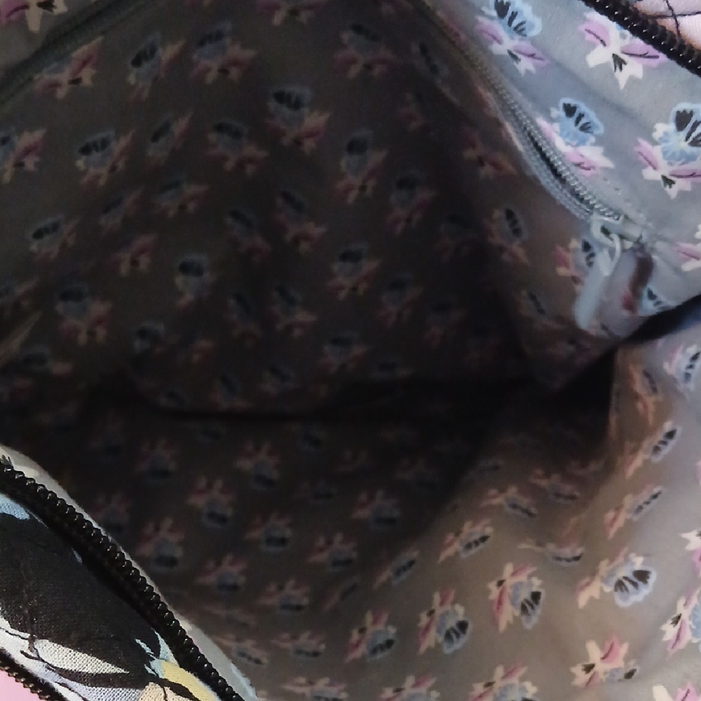Vera Bradley Black and Purple Floral Crossbody - Picture 6 of 8